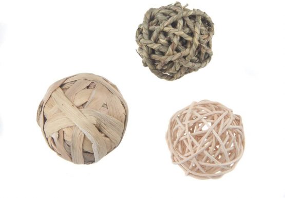 emours Small Animal Activity Play Chew Toys for Bunny Rabbits Guinea Pigs Gerbils, 3 Valued Pack - Image 3