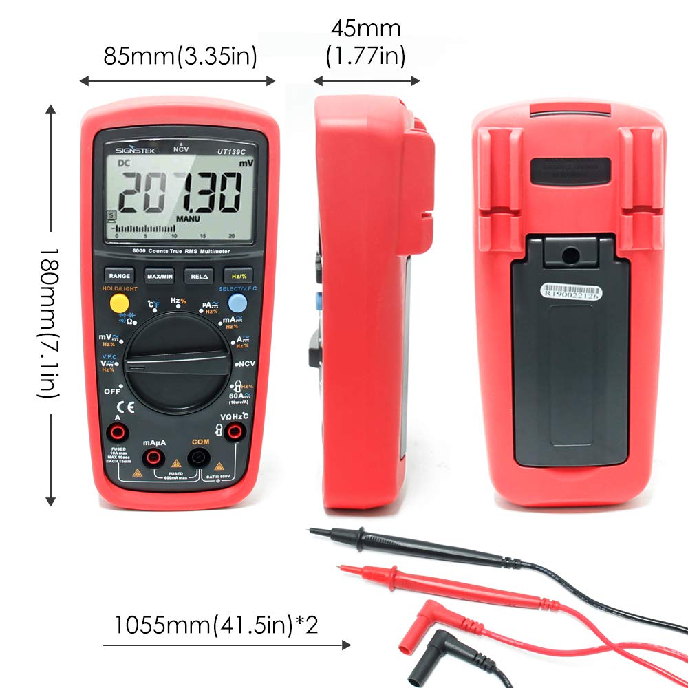 UNIT UT139C Digital Multimeter AD/DC Voltage Current Tester with