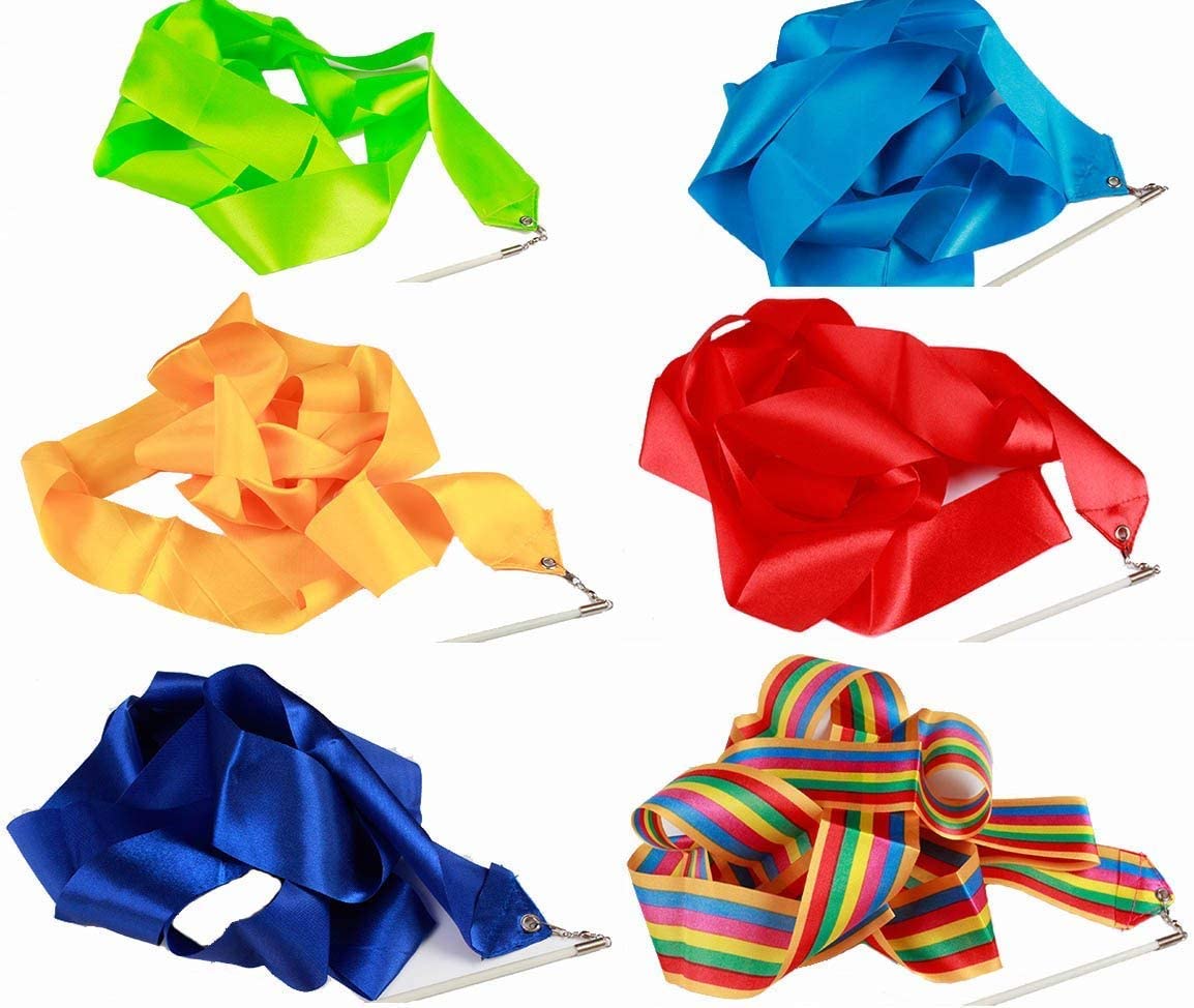 Floratek Dance Ribbon Streamer, 10 Pack 4M Rhythmic Gymnastic Silk