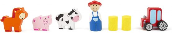 Small Foot 11360 Farm Case, Complete 20-Piece Set for Puzzling and Playing, incl. 6 Figurines Toys, Multicolored - Image 4