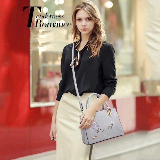 NICOLE&DORIS Retro Women Top Handle Handbags Tote Purse Shoulder Bag Crossbody Bag PU Leather - Image 2