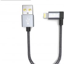 iPhone USB Cable TecMad iPhone Charge Cable [C89 Apple MFi Certified] 90 degree Nylon Braided Cable for iPhone 13 Pro MAX/12/11/Xs XR X 8 7 6S Plus SE, iPad mini 6/5, AirPods/iPad Air/PRO/iPod 0.65ft