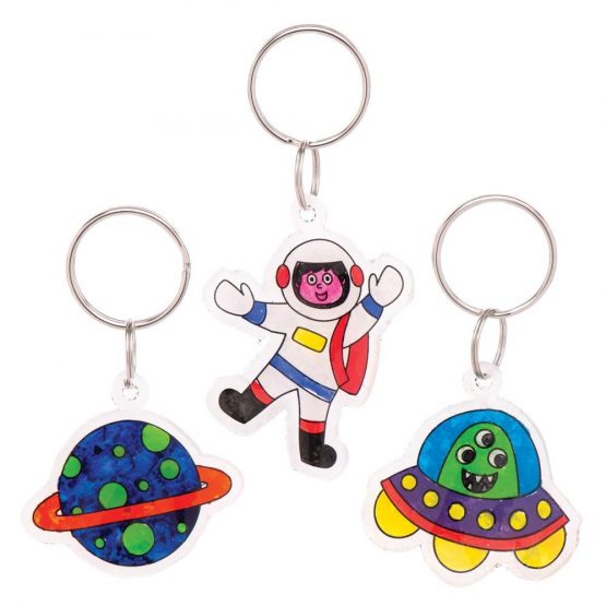 Baker Ross AW894 Solar System Super Shrink Keyrings, Arts and Crafts for Kids (Pack of 8), Assorted, 19 x 12 x 1 cm 70 Grams - Image 2