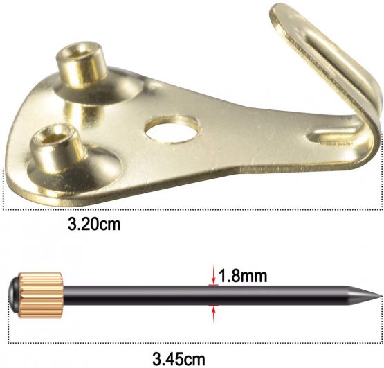 20 Pack 50 lbs Picture Frame Hangers Hooks with Nails, Heavy Duty Plaster Wall Pro Photo/Heavy Mirror Hanging Kit - Image 2