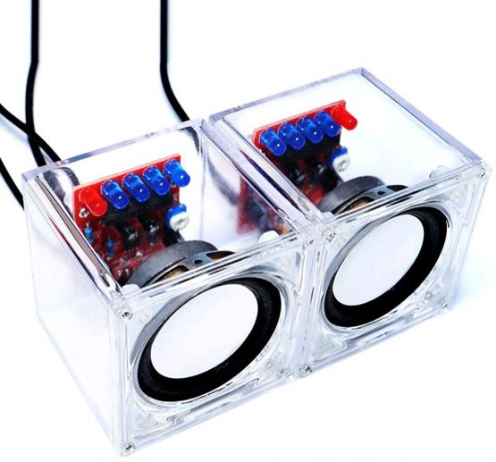 Gikfun Mini Advanced Electronic Transparent Speaker Box DIY Kit Sound Amplifier Music Audio 3Wx2 for Arduino Xmas Kids Gift Diy box EK1918U - Image 2