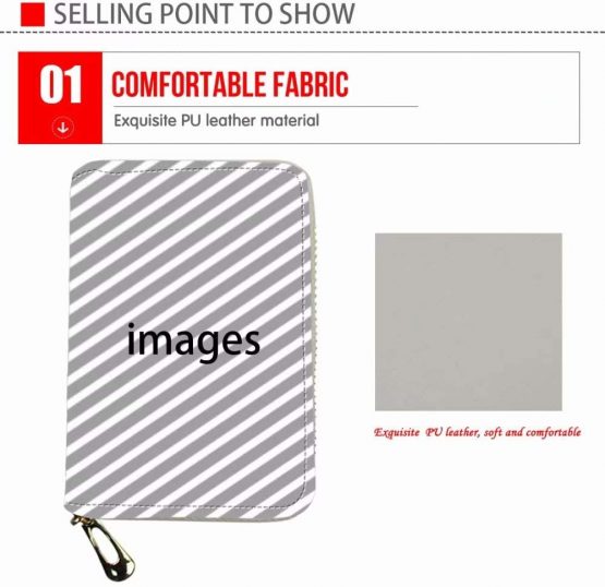 Aulaygo Credit Card Holders Women Leather Card Case Purse Cute Cartoon Sloth Printing RFID Blocking with Zipper Credit Card Protector Purse for Ladies Gifts - Image 2