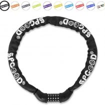 SPGOOD Bike Locks Heavy Duty/Bicycle Chain/Cycling Lock (14 Colors) 5-Digits Codes Resettable 100,000 Codes for Bike Cycle, Moto, Door, Gate Fence 830mm Length