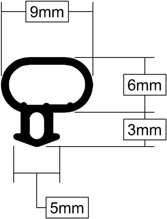 STORMGUARD 21SR3970020B UPVC Replacement Door and Window Rubber Seal Black, 20 Meters BigaMart