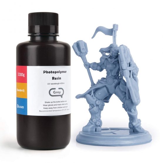 ELEGOO LCD UV 405nm ABS-Like 3D Printer Resin Rapid 3D Resin for LCD 3D Printer 1000g Photopolymer Resin Grey