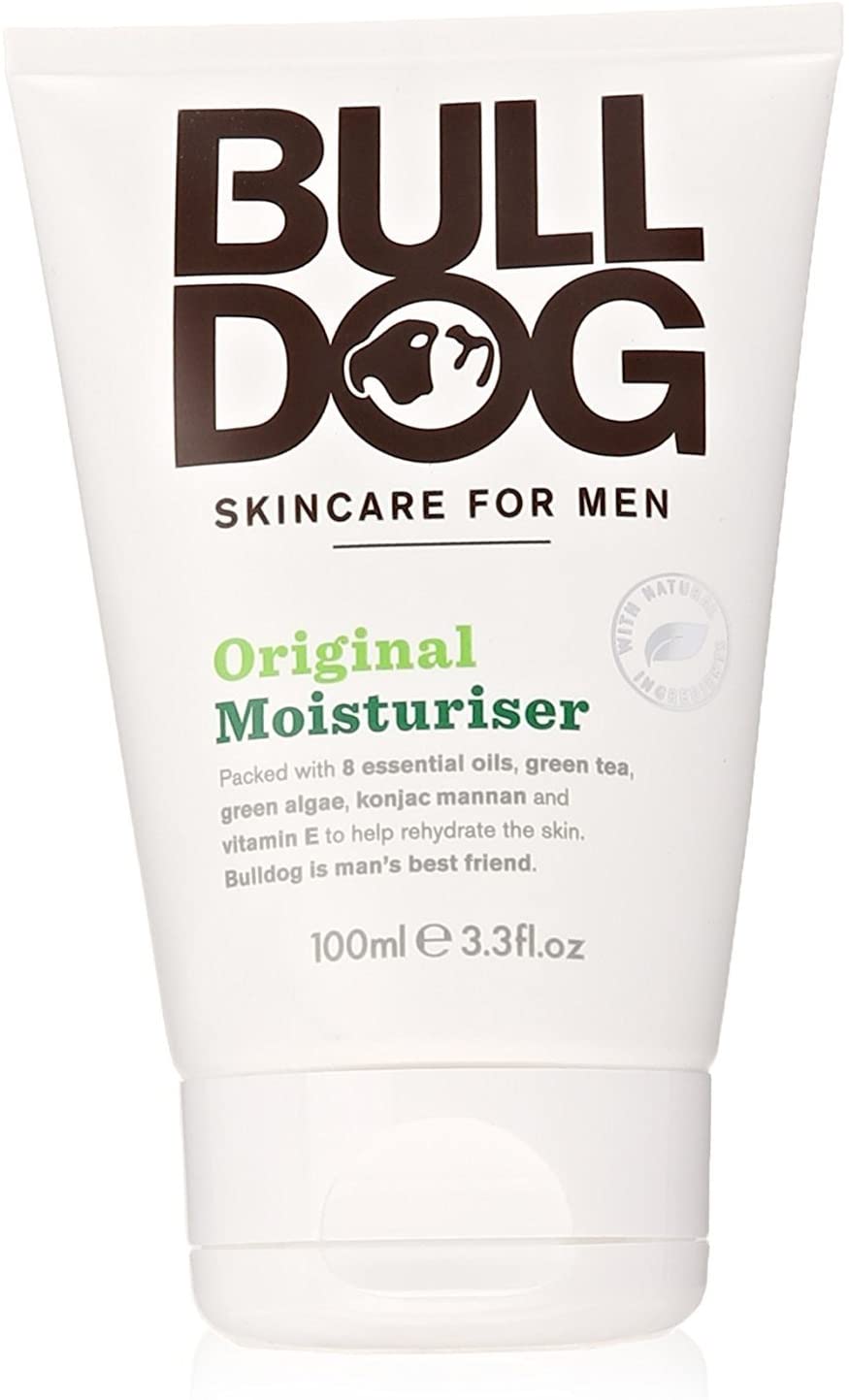 Bulldog Skincare Original Men's Moisturiser, Non-Greasy Hydration, Fast Absorption Daily Moisturiser for Men 100ml