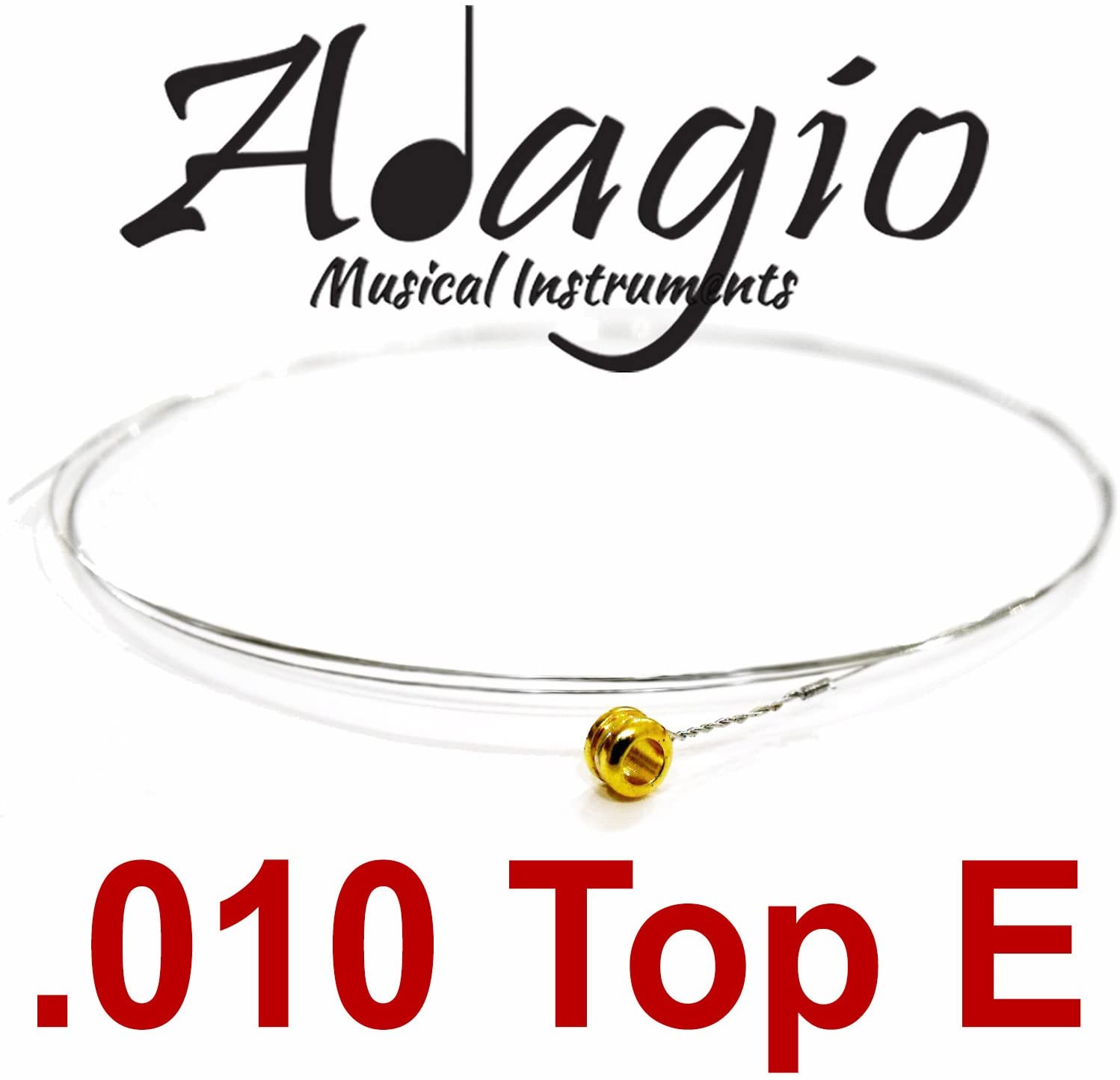 MultiPack Of 5 x 010 Single Guitar Strings For Electric And Acoustic Gauge 10 Spares, silver