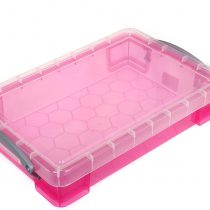 Really Useful 4TBPK 4 Litre Transparent Storage Box - Bright Pink