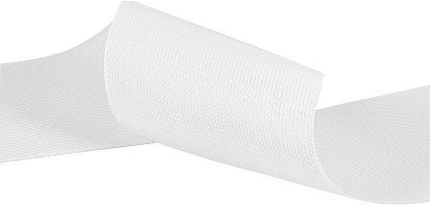 25mm Wide, 10 Metre Long - White Elastic Ribbon for Sewing and Crafts - Spool of Elastic Flat Band for Clothing - Stretchy Cord for Skirts and Trousers Waistbands - Image 2