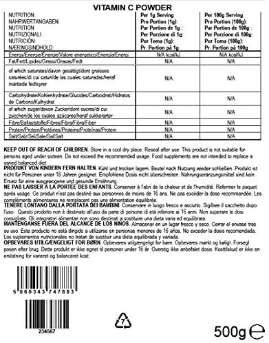 Bulk Vitamin C Powder, 500 g, 500 g (Pack of 1) - Image 3