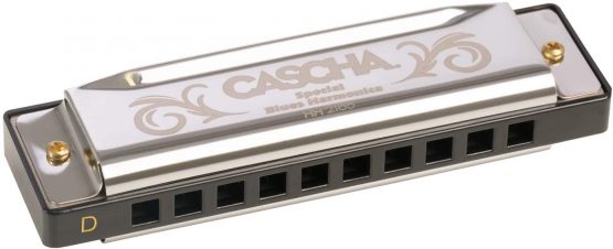 CASCHA Harmonica in D-major including case and care cloth, special blues country mouth harmonica, for beginners and children, silver, HH 2165 - Image 2
