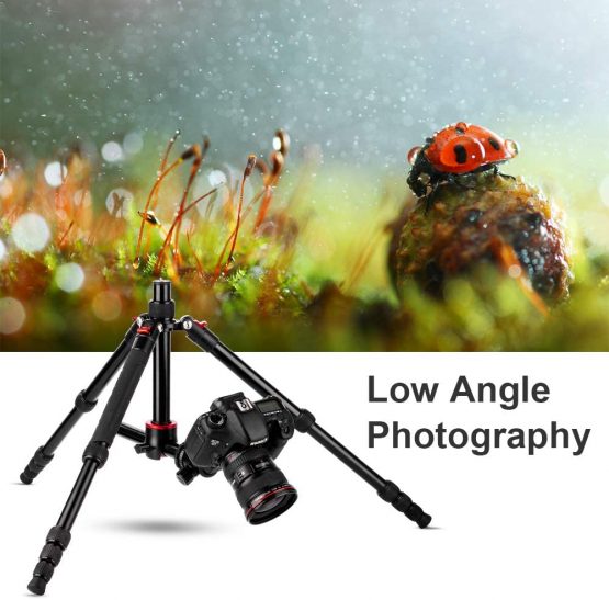 K&F Concept Camera Tripod Monopod 67" Overhead Aluminum Lightweight Tripod with Horizontal Arm Transverse Center Column 360 Degree Ball Head TM2515T1 for Canon Nikon Sony - Image 4