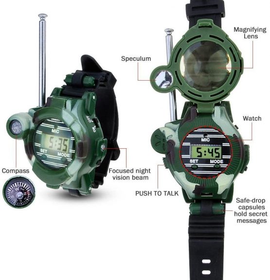 YDI Walkie Talkies for Kids, Two-Way Long Range Watch Radio Transceiver with Flashlight for Children, Outdoor Toys Gifts For Girls & Boys, 2 Pack - Image 3