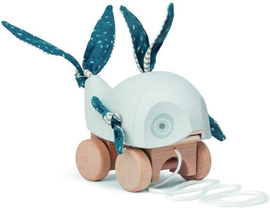 Micki 10218700 Whale Pull Along Toy, Senses, Wood