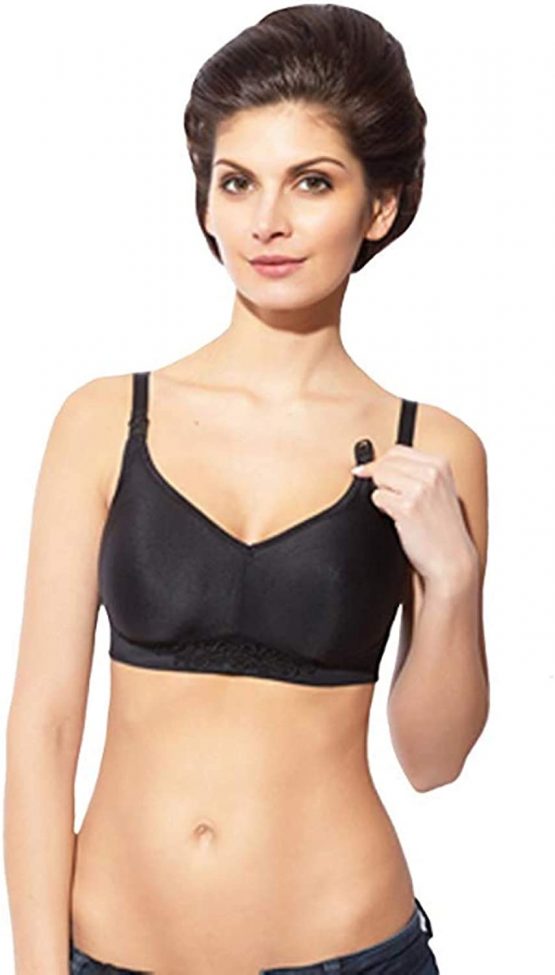Rosme Seamless nursing bra without underwire in size 7095 BH Black