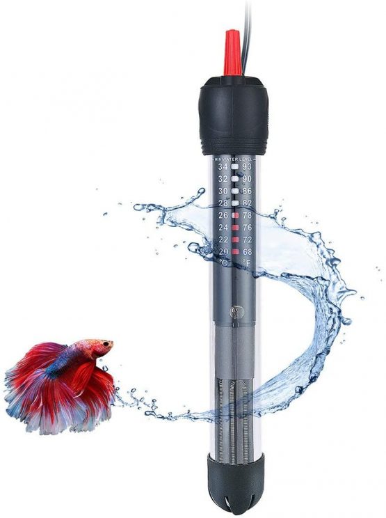 HITOP HP-608 Submersible Aquarium Heater 25W 50W With Thermometer and Extra Sucker Cup (50W) - Image 2