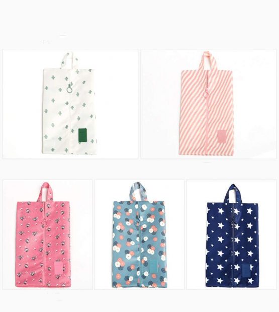 Shoe Bags Travel,5 Pack Portable Shoe Organizer with Transparent Window Zipper Waterproof Shoe Storage for Makeup Bathing Clothes Cosmetic Nylon 35 * 20CM - Image 3