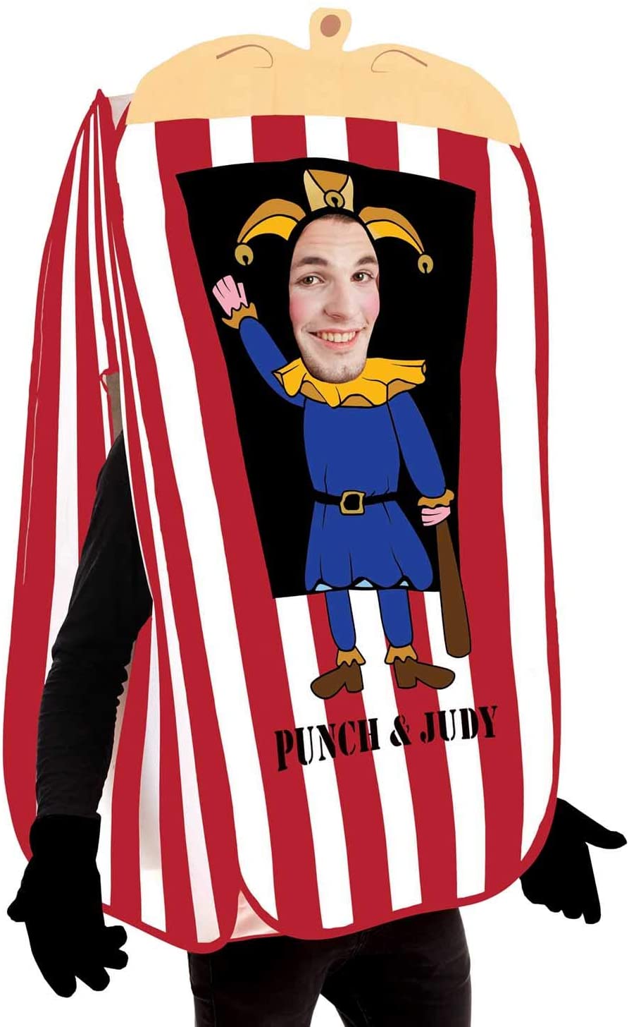 Adults Punch & Judy Costume Mens & Womens Carnival Booth Novelty Pop Up