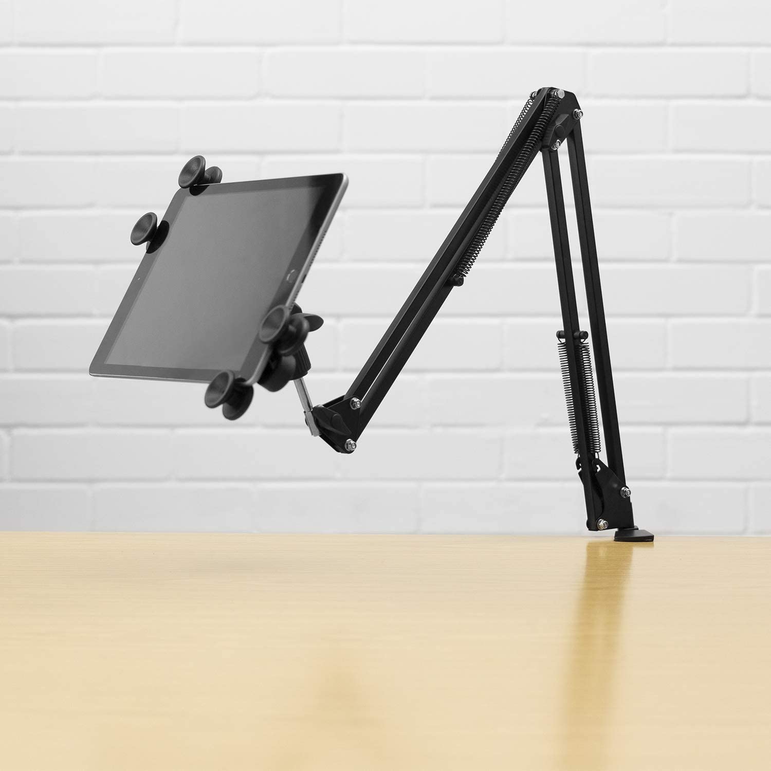 TIGER TAB69-BK Adjustable Desktop Suspension Mount Arm with iPad, Tablet Holder Black - Image 3