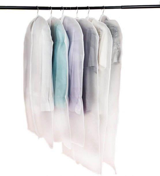 BREEZO Clothes Covers, Pack of 6 PEVA Dustproof Garment Covers Damp-proof Garment Bag, Full Zipper Suit Bag, Washable Waterproof Transparent Dress Cover (3pcs 60 * 100cm +3pcs 60 * 120cm) - Image 3