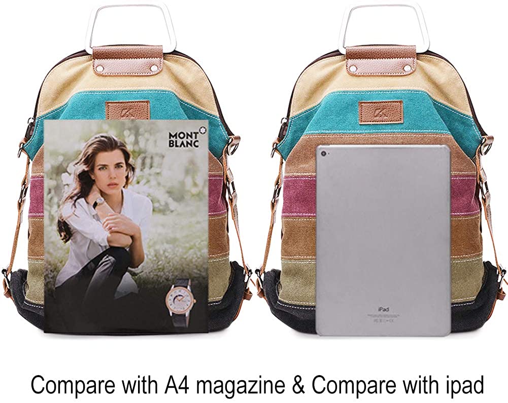 SNUG STAR Multi-Color Striped Canvas Handbag Cross Body Should Purse Bag Tote-Handbag for Women (Multi Color-02) - Image 4