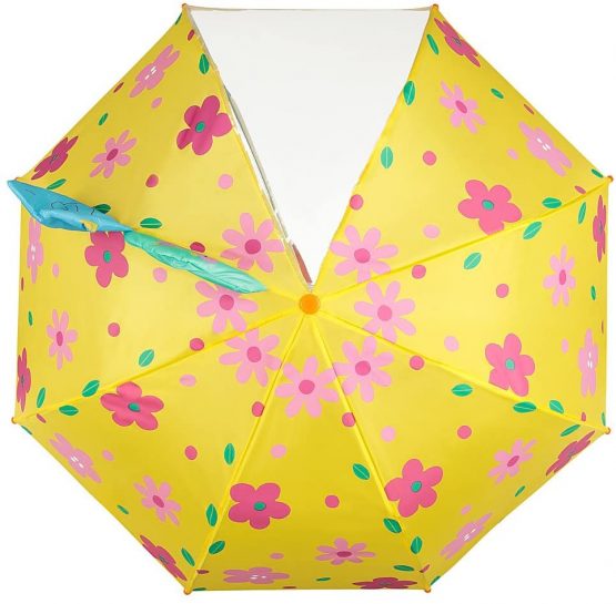 VON LILIENFELD® Umbrella Flowers Children Boys Girls Kids Lightweight Cute Motif 3-D up to Age 8 - Image 2