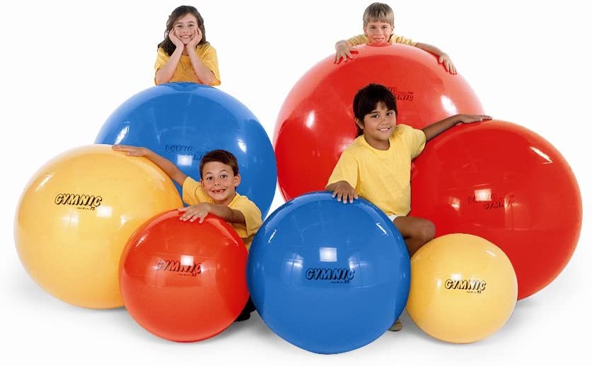 NRS Healthcare Gym Ball - 45 cm (17.5 inch) Diameter, Yellow, 45 cm (17.5-inch) Diameter