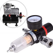 Hotgod 1/4" BSP Air Filter Regulator Compressor Moisture Trap Oil Water Lubricator for Compressor and Air Tools