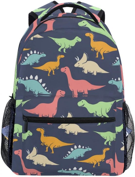 Boys Dinosaur Backpacks for School Cute Dino Pterosaur Navy Bookbags for Kids Teen Toddler Fashion Daypack Rucksack Travel Laptop Bag