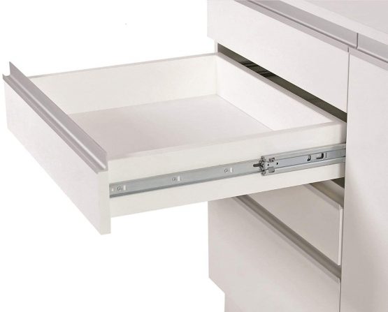 Merriway BH07433 Drawer Runner Slides, Ball Bearing Double Extension, 300mm x 45mm BZP-Pack of 1, Silver Tone - Image 3