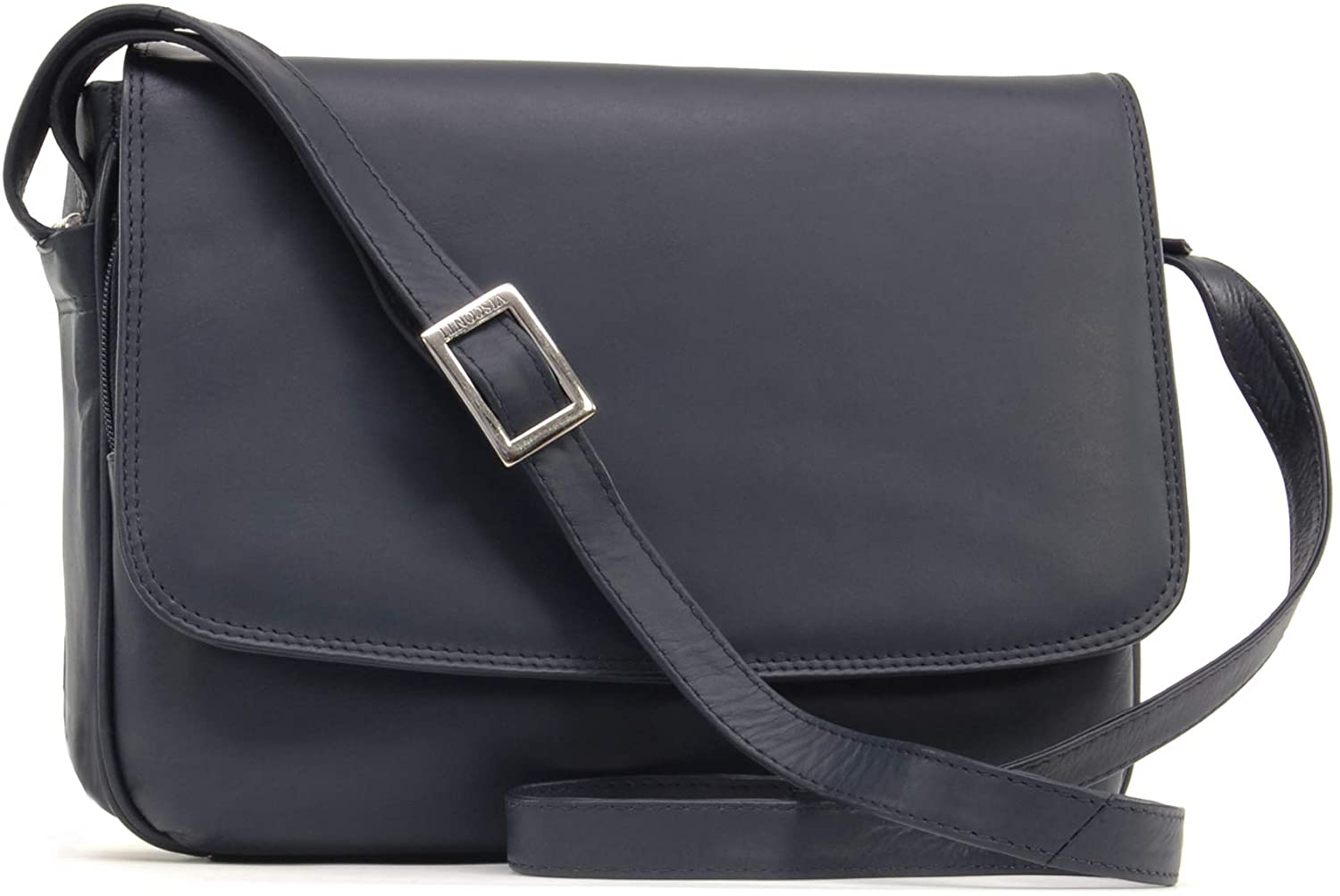VISCONTI, Women's Leather Crossbody Bag, Medium Organiser Handbag, Multiple Pockets, Adjustable Shoulder Strap, 03190 Claudia