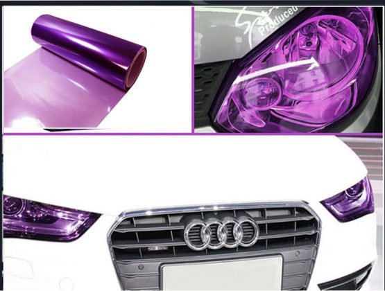 EASYTAR 12 by 40 inches Auto Car Sticker Smoke Fog Light HeadLight Taillight Tint Vinyl Film Sheet Car Decoration Decals(Purple) - Image 4