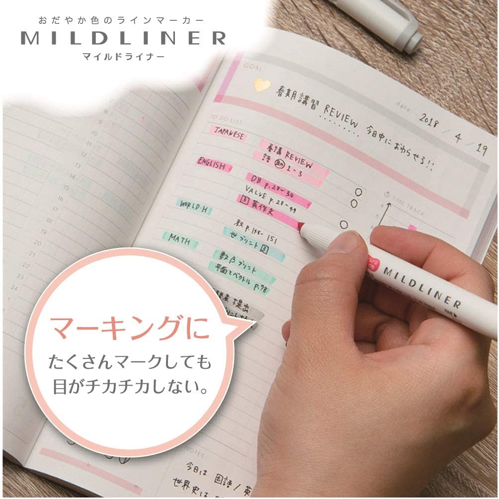 Zebra Highlighter Mildliner, 5 Bright Color Set (WKT7-5C-HC), 5 count (Pack of 1) - Image 4