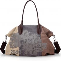 NICOLE&DORIS Canvas Tote Bags for Women Large Handbag Shoulder Bags Ladies Hobo Bag for Women Brown