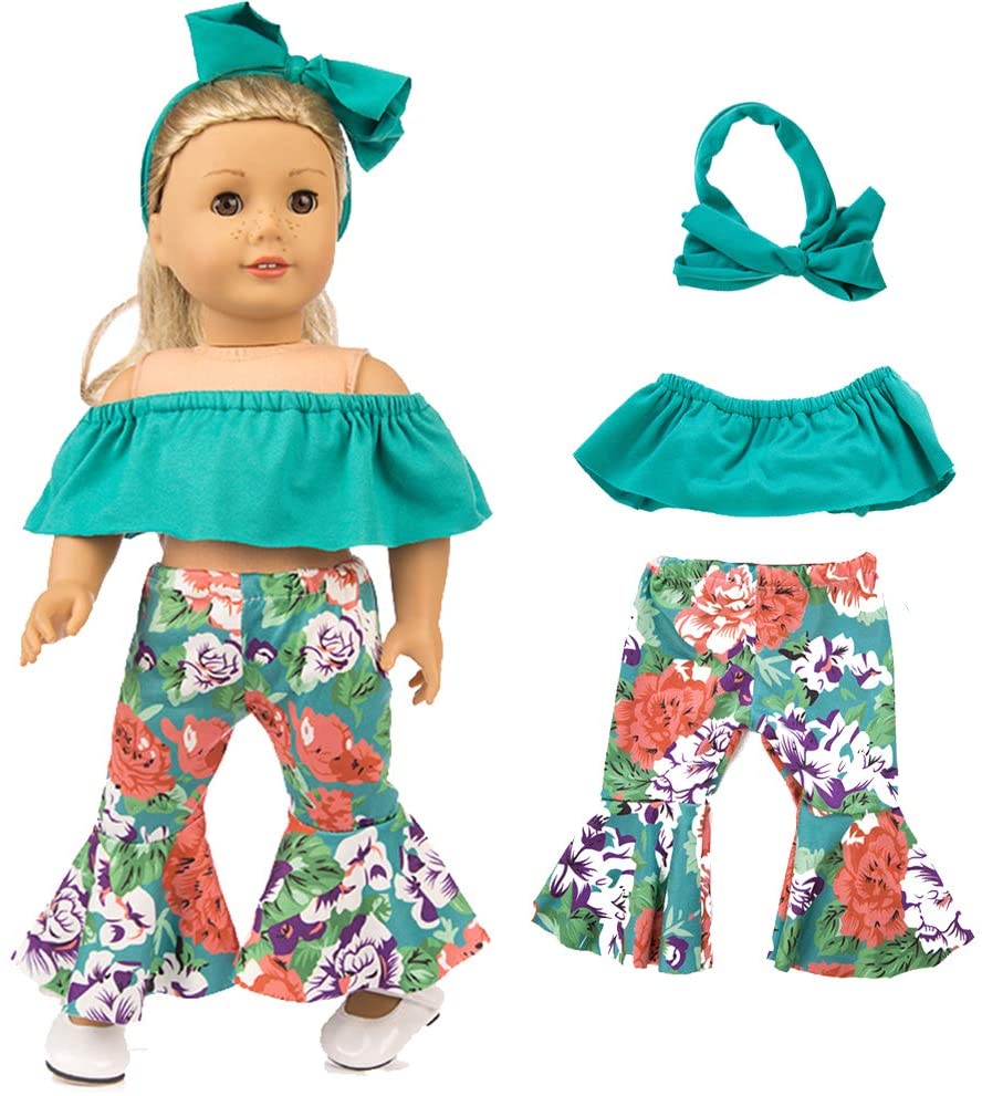 ebuddy 5 Sets Doll Clothes with 2 Pairs Random Style Shoes for 18 inch