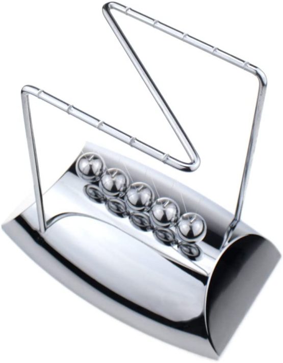 Chofit Newtons Cradle Balance Balls,Relieve Stress Desk Educational Decoration Z-Shaped Newton Pendulum - Image 2
