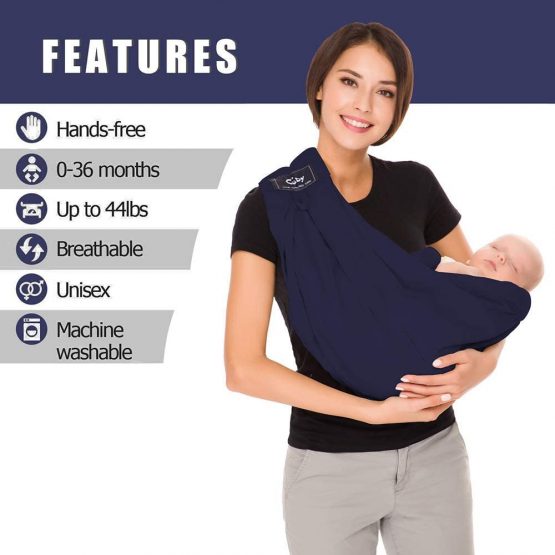 Cuby Baby Carrier Baby Slings for Newborns and Breastfeeding (Blue) - Image 3