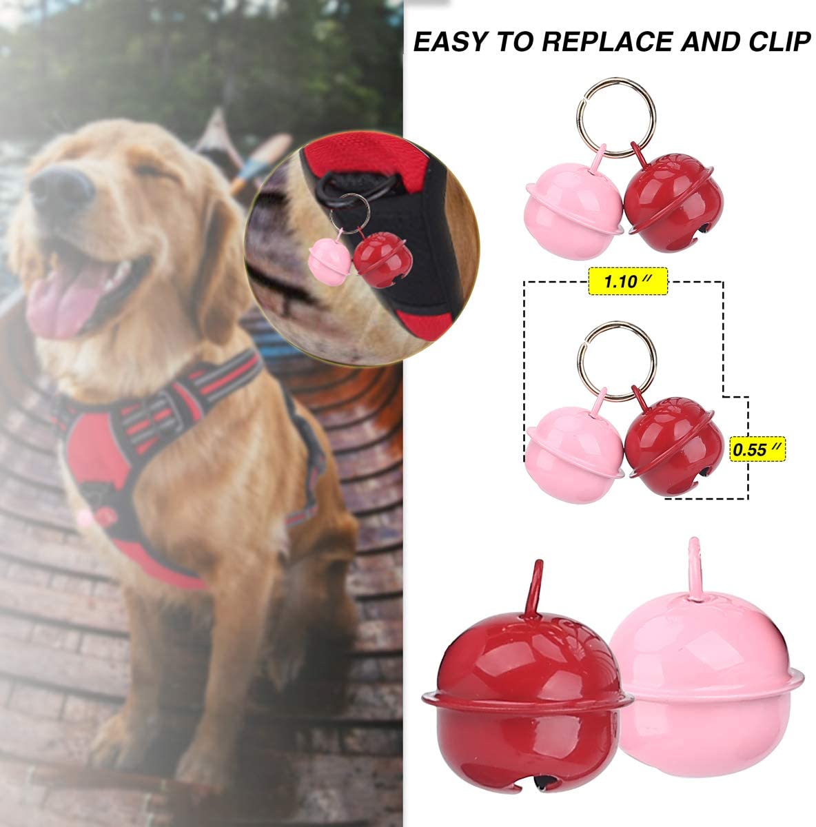 Belababy Dog Harness Small Medium Large No Pull, Adjustable Reflective Front Clip Dog Harness with Easy Control Handle - Image 4