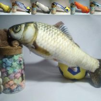 Maibar Catnip Fish Toy Cat Kicker Toys Cat Kicking Fish Cat Toy 3D Interactive Plush Crazy Cat Mint Toys for Indoor Cats with Zipper (30cm, Carassius auratus)