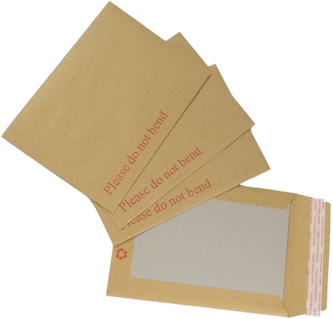 Triplast 10 x A5 C5 Manilla Hard Board Back Envelopes (229x162mm), Cardboard Backed Mailers with Peel & Seal Strip