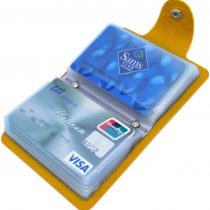Mocasor Credit Card Holders for Women Men Bank Card Case (Yellow)