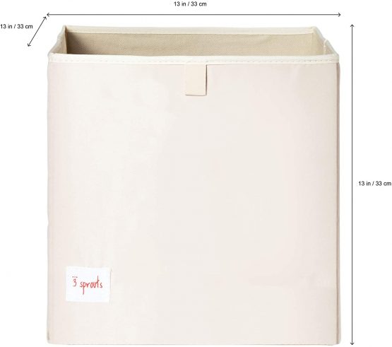3 Sprouts Cube Storage Box - Organizer Container for Kids & Toddlers, Kangaroo - Image 2