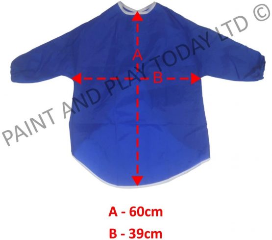 Childrens Kids Toddler Waterproof Play Apron - Age 2-4 Years - Painting, Baking, Cooking, Smock - Blue - Image 2