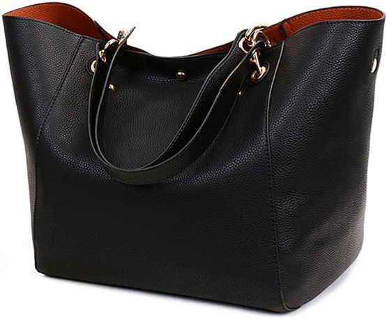 Pahajim PU Leather Waterproof Handbag Large Fashion Tote Bag for Women Practical and Wear-Resistant Shoulderbag Suitable for Shopping, Traveling, and Work