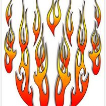 Quattroerre Sticker Flame Table, 20 x 24 cm