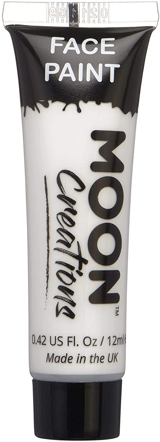 Moon Creations Face & Body Paint Tubes, White, 12ml - Image 2